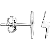 SOFIA MILANI - Solid 925 Sterling Silver Earrings for Women - Lightning Stud Earrings - 20754