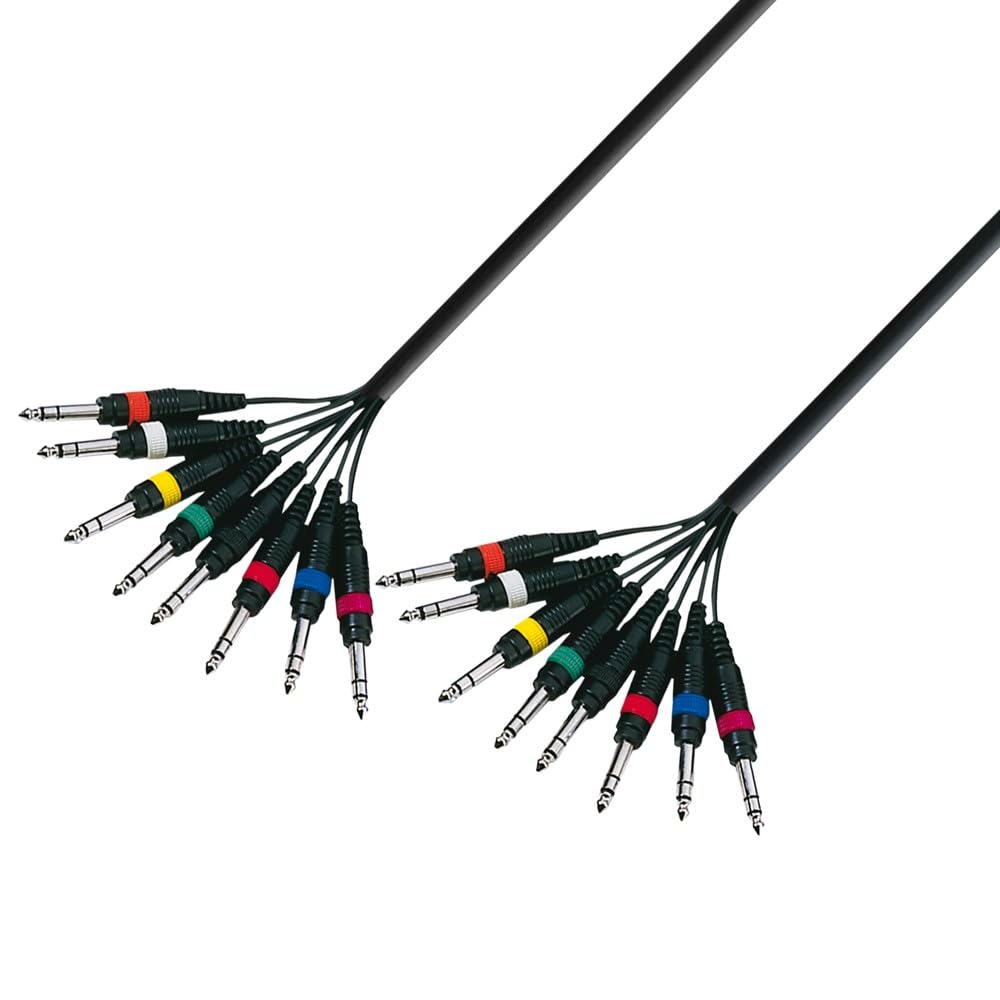 Adam Hall 3 Star Series 5m 8x 6.3mm Jack Stereo to 8x 6.3mm Jack Stereo Multicore Cable
