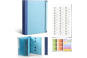 CERULEAN The Life Book Document Organizer - Binder for Important Documents, in Case I Go Missing Binders, Folio Document Organizer, Life Books if I Die Binders to Storing Papers, Certificates(Blue)