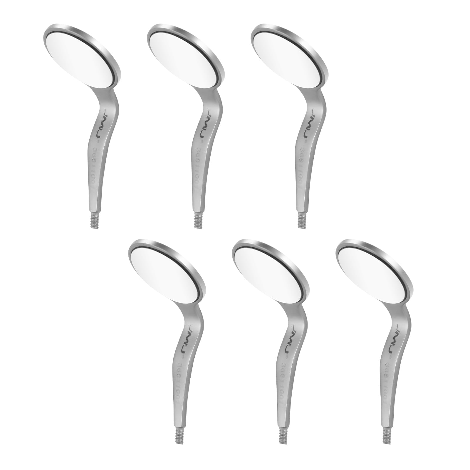 Photo 1 of JMU #5 Double-Sided Dental Mirror Heads, Stainless Steel, Pack of 6