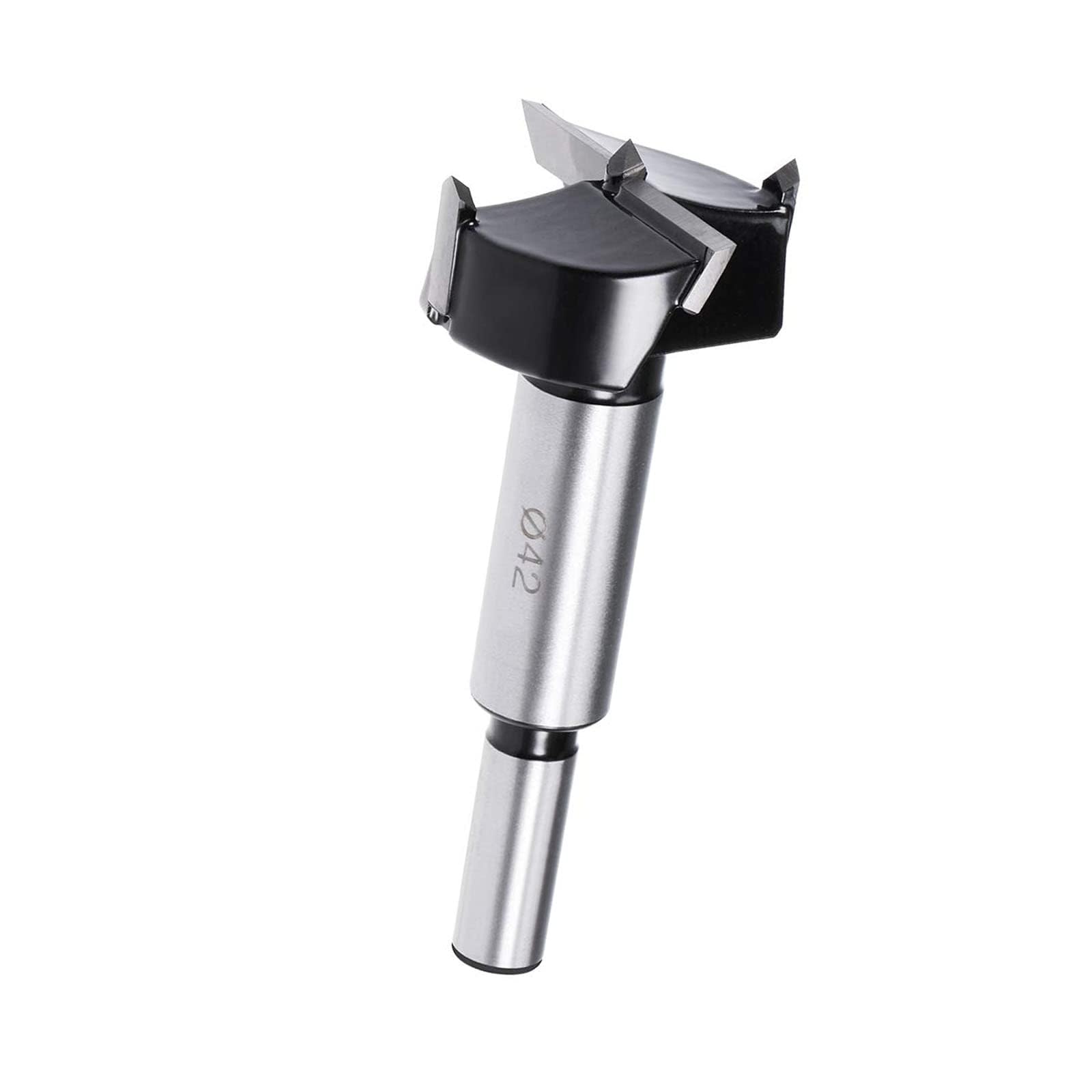 TOP-VIGOR 42mm Forstner Drill Bit, Tungsten Carbide Wood Auger Drill Bit Hole Saw Opener for Woodworking Hinge Hole Drilling Boring Bit Cutter