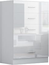 Reflect Modern Bedroom Furniture Set: Wardrobe, Tallboy, Bedside Table view 8