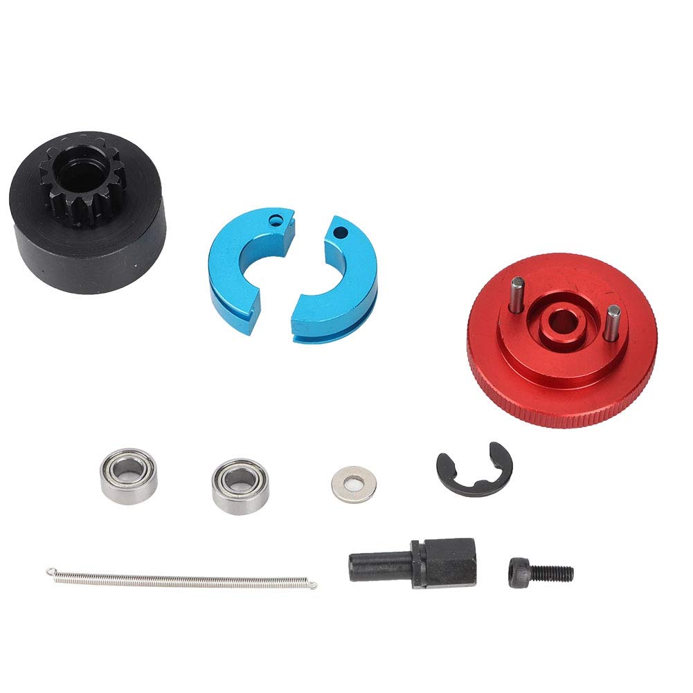 Drfeify RC Speed Clutch Set, 13T Flywheel Speed Clutch Variator Set 1/10 RC Clutch and Bearing Set Suitable for 1:10 RC Nitro Engine(Red)