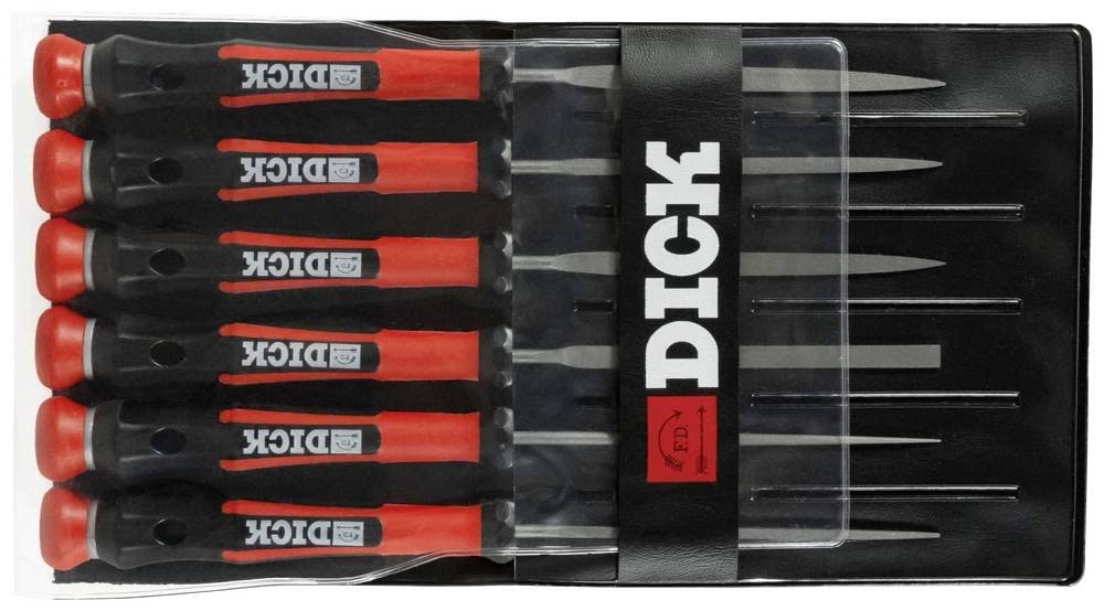 Dick 2160142-2K Type of Cut 2 Needle Files, Multi-Colour, 140 mm, Set of 6 Piece