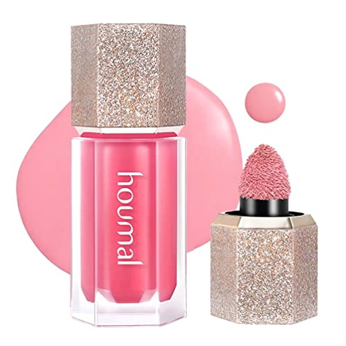 SOFT CREAM BLUSH STICK, LIQUID BLUSH MAKEUP FOR CHEEKS, MULTI SHEER BIG BRUSH LIQUID SKIN TINT STICK FOR EYES AND LIPS, LONG-WEARING, NATURAL-LOOKING,BLENDS PERFECTLY ONTO SKIN (MILK PINK)
