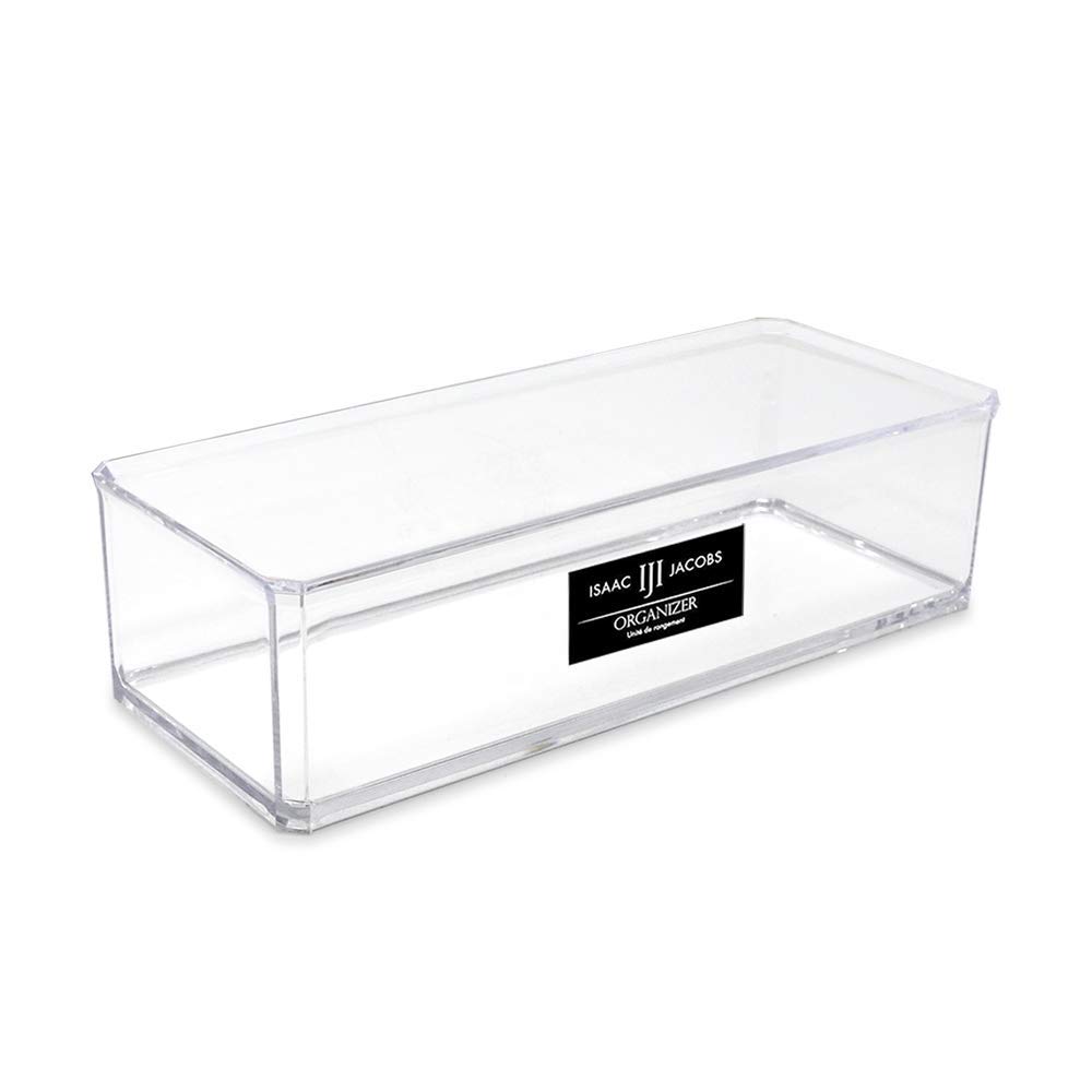 Isaac Jacobs Clear Acrylic Rectangular Stackable Storage Organizer