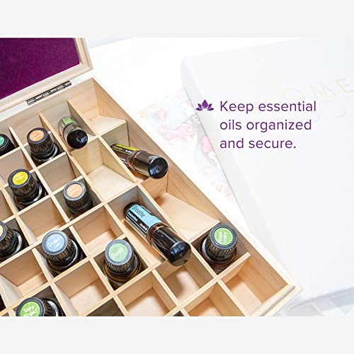Essential Oil Wooden Box Oils Storage Case Holds 68 Bottles & Roller