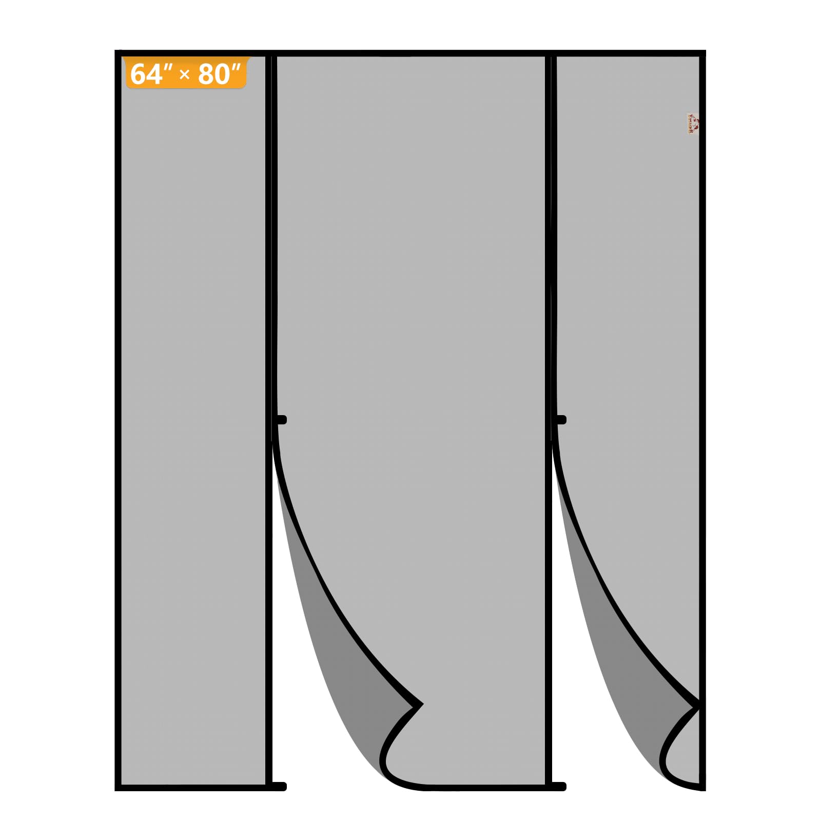 Photo 1 of Yotache Magnetic Screen Door for Sliding & French Doors 64"x80", Screen Size 66"x81" Reinforced Mesh with Strong Magnets for Double Door & Large Size Front/Back Patio Doors