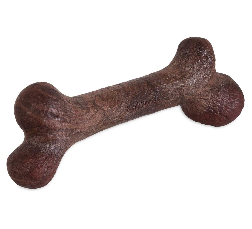 Photo 1 of Pet Qwerks Dinosaur BarkBone - Nylon Dog Bone for Aggressive Chewers - Bacon Flavor - 9.75"