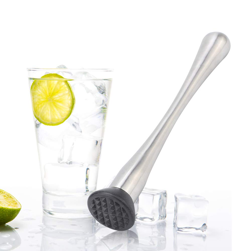 Stainless Steel Broken Popsicle Breaker Pounding Popsicle Cocktail Shaker Drink Stirring Stick with Handle for Home Bars