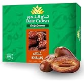 Date Crown Khalas Dates 2.2 lb (1 kg) &ndash; Premium UAE Dates | 100% Natural, No Added Sugar, Non-GMO, Healthy Snack &amp; Natural Energy Booster
