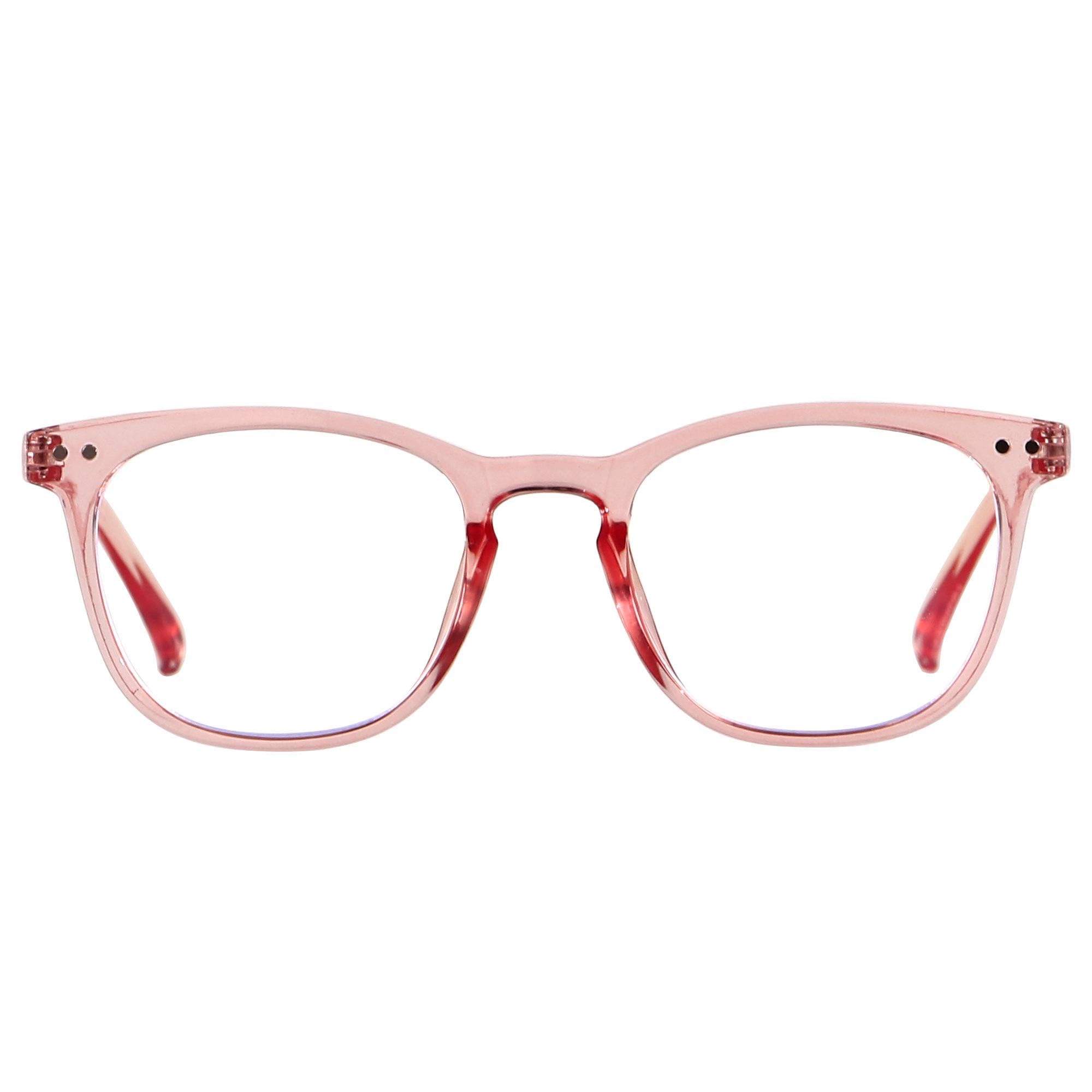 ANDWOOD Blue Light Blocking Glasses Women Men Computer Small Face Frame Bluelight Blocker Teens Square Frame Pink