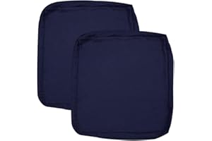 Oslimea Outdoor Seat Cushion Slip Cover 25" x 25", Waterproof Patio Furniture Chair Cushion Cover Replacement Pillow Slip Seat Cushion Cover 2 Pack - Covers Only, Dark Blue