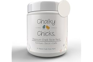 Chalky Chicks Premium Chalk Style Paint for Furniture, Home Decor & DIY Crafts – Old Lace (Off White) – Eco Friendly – No Sanding, No Primer Needed – Multi Surface Paint – 4 oz – Made in the USA