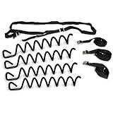 JumpSport Heavy Duty Trampoline Anchor Safety Kit - Set of 4 Screws and Straps for High Winds