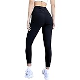 Women V Cross Waist Butt Lifting Ribbed Leggings with Pockets High Waisted Yoga Pants