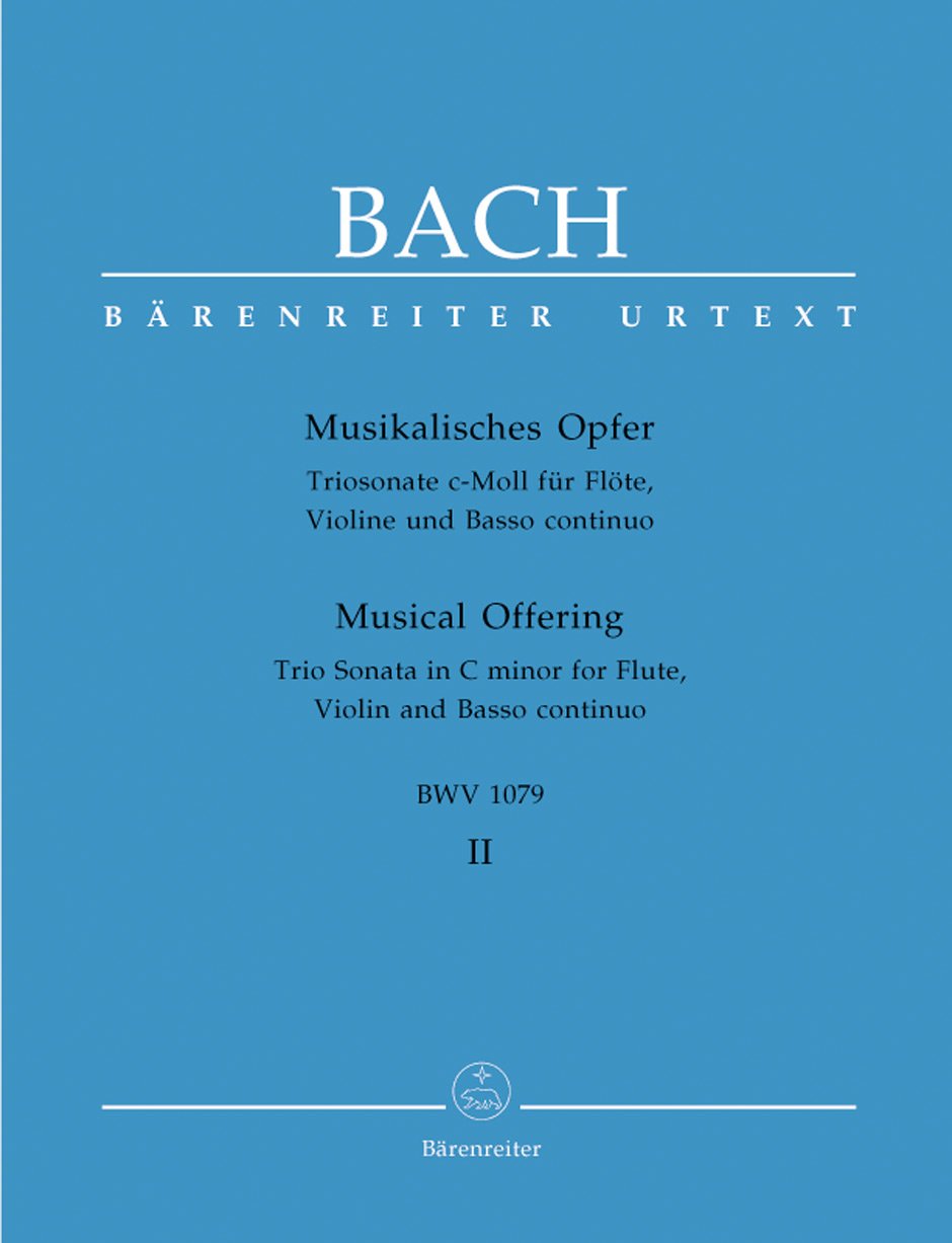 バッハ J S 音楽の捧げ物 Bwv 1079より トリオ ソナタ ハ短調 フルート バイオリンとチェロのための編曲 ベーレンライター社 演奏用パート譜セット 本 通販 Amazon