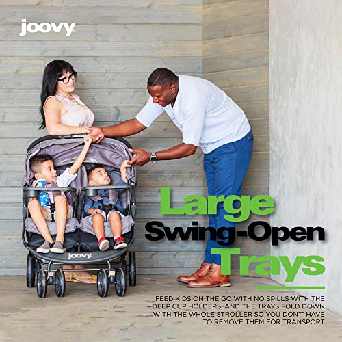 Joovy Scooter X2 Side-by-Side Double Stroller Featuring Dual Snack