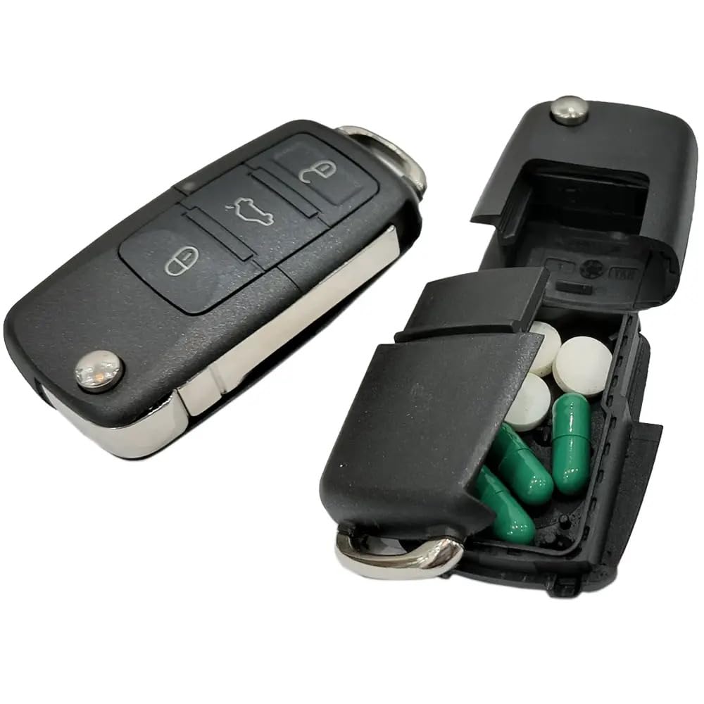 Secret Stash Car Key Hidden Compartment Diversion Safe - Discreet Storage Device for Festivals, Concerts, Music Events, Raves, Parties. Conceal Valuables, Cash, Jewelry, and More - Secure and Discreet