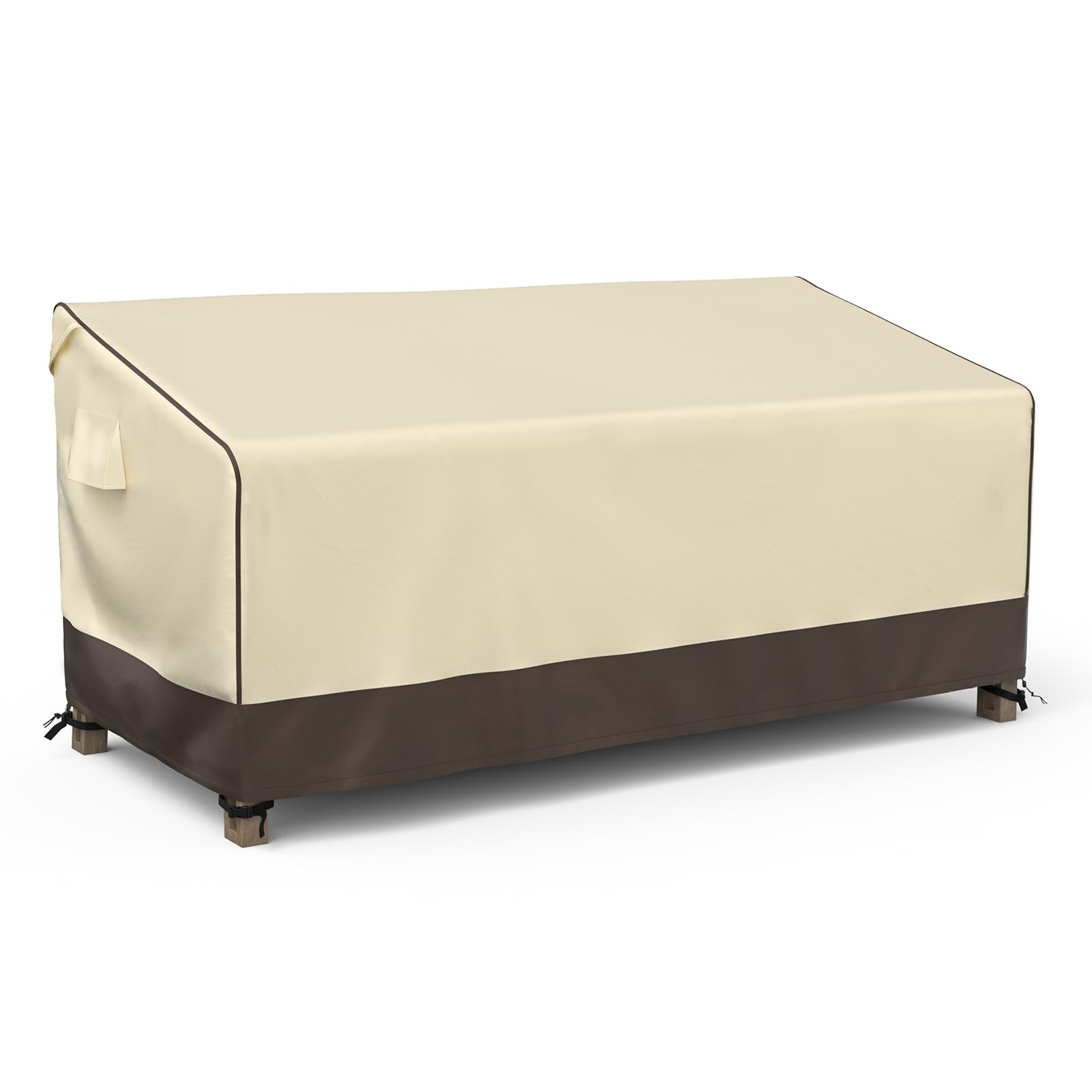 Photo 1 of MR. COVER Outdoor Couch Cover Waterproof, Patio Furniture Covers for 3-Seater Couch, Fits up to 80"W x 38"D x 35"H, Moisture-proof & UV-protection, Brown & Khaki