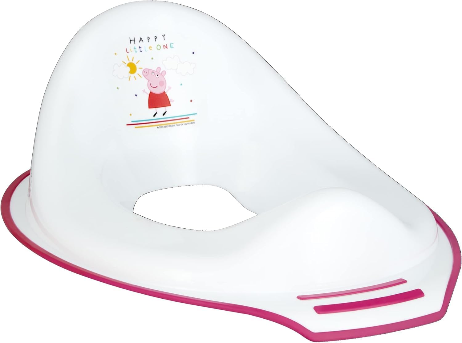 Peppa Pig Pink Toilet Training Seat – Non‑Slip Toddler Toilet Trainer, Lightweight & Portable, Easy‑Clean Hygienic Plastic, Fits Standard Toilets, Anti‑Stick Oval Potty Training Seat