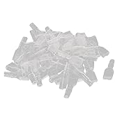 Uxcell 6.3 mm Female Spade Wire Terminal Connector Insulated Cap Sleeve, 70 Pieces