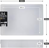WestonBoxes A4 Plastic Craft Storage Boxes with Lids 3.6L Pack of 5 (Clear) view 4