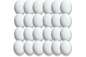 The Eggmazing Egg Decorator Authentic White Wooden Eggs - for Easter Egg Decorating, Arts and Crafts - Matte White Eggs Specifically Designed to be Used with All Eggmazing Egg Decorators (24 Pack)