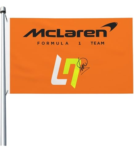Drapeau Officiel Équipe McLaren F1 2023 – Grand Format 90 X 60 Cm – Produit 100% Authentique