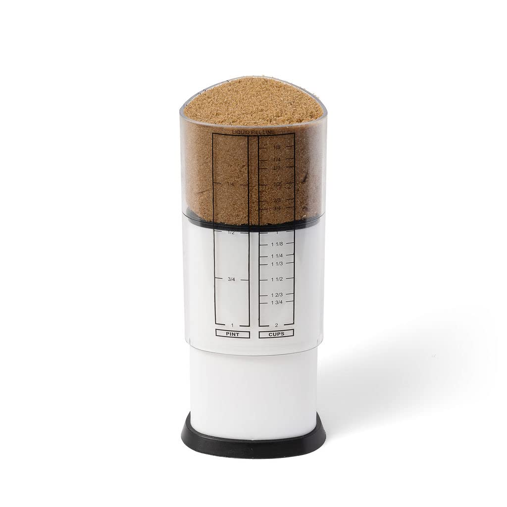 KitchenArt 2 Cup Tri Adjust A-Cup, Easy Pour Measuring Cup, 3.25x3.25x6