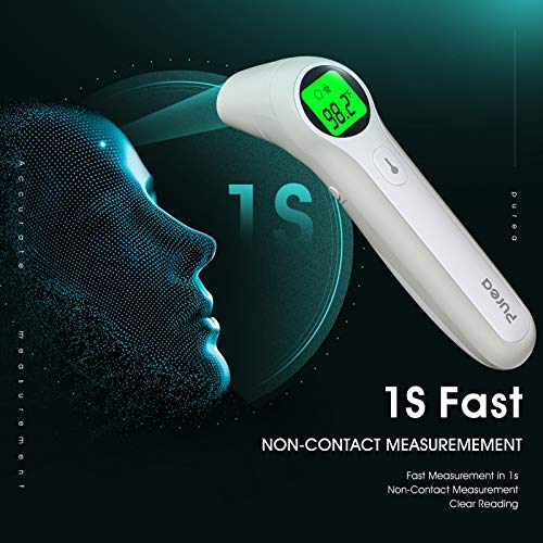 Purea Infrared Forehead Thermometer, NonContact Ear Thermometer for