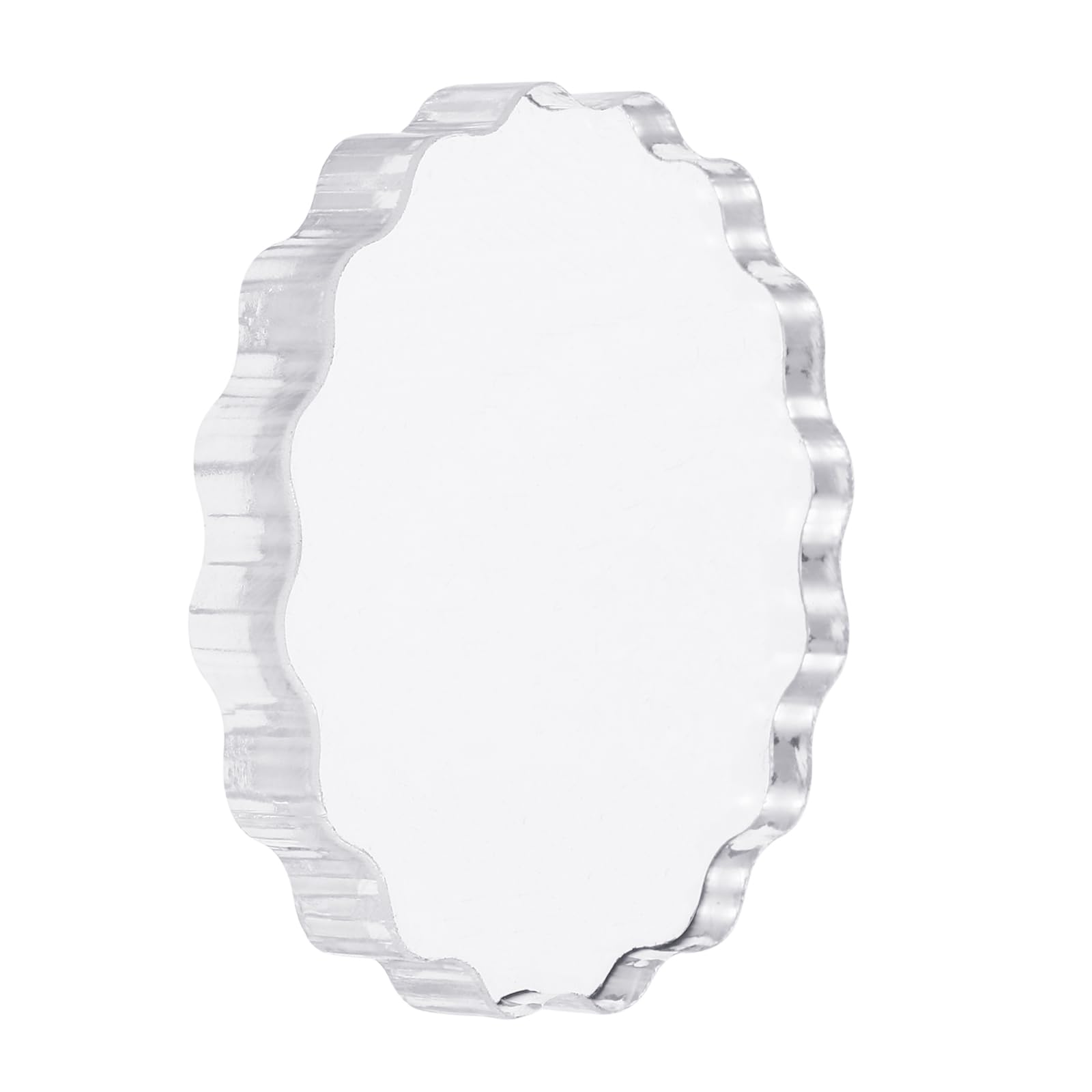 PATIKIL Acrylic Stamp Block, 1 Pcs Clear Stamping Block with Grid Lines Decorative Mounting Blocks Set Wave for Scrapbooking DIY Crafts Card Making