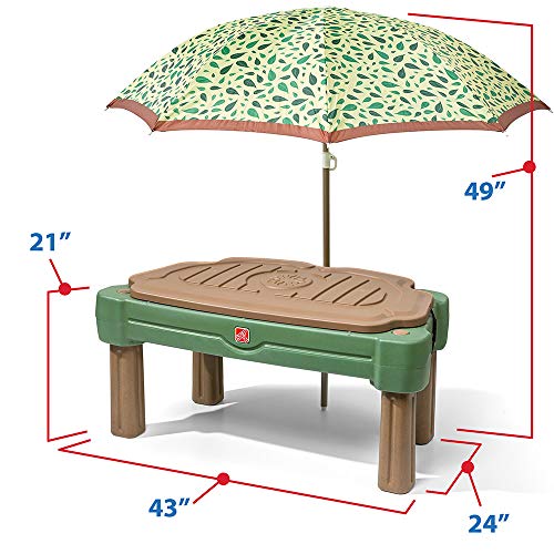 Step2 Cascading Cove Sand Water Table With Umbrella Kids Table