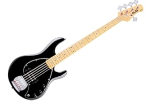 Sterling by Music Man StingRay Ray5 Bass Guitar in Black, 5-String