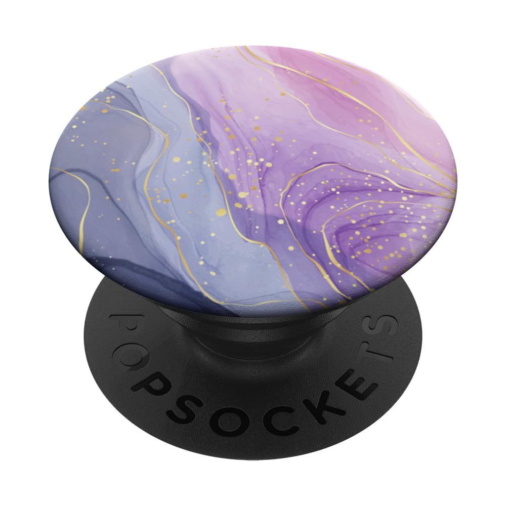 Purple & Violet Abstract Watercolor Cool Background Graphic PopSockets Swappable PopGrip