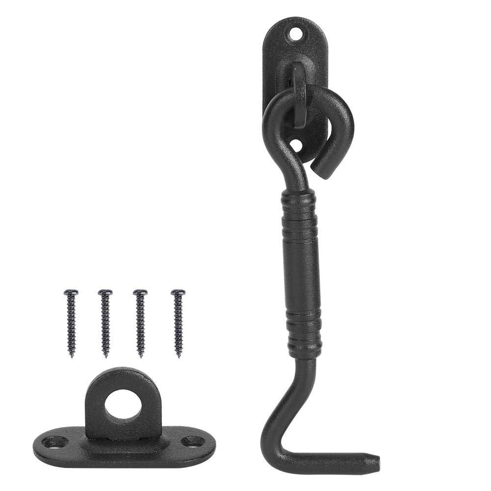 Sliding and Double Doors Gates Garage and Shed Doors Wrought Iron Heavy Duty Hook Hardware Fittings, Sliding Barn Door Latch Lock for Locking Barns for Locking