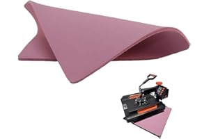 LGIB Silicone Heat Press Mat 15x15 Inch, Heat Resistant & Fireproof, Double Sided Washable Heat Press Pad for Vinyl Ironing HTV Transfer Sublimation & Crafting Projects,Pink