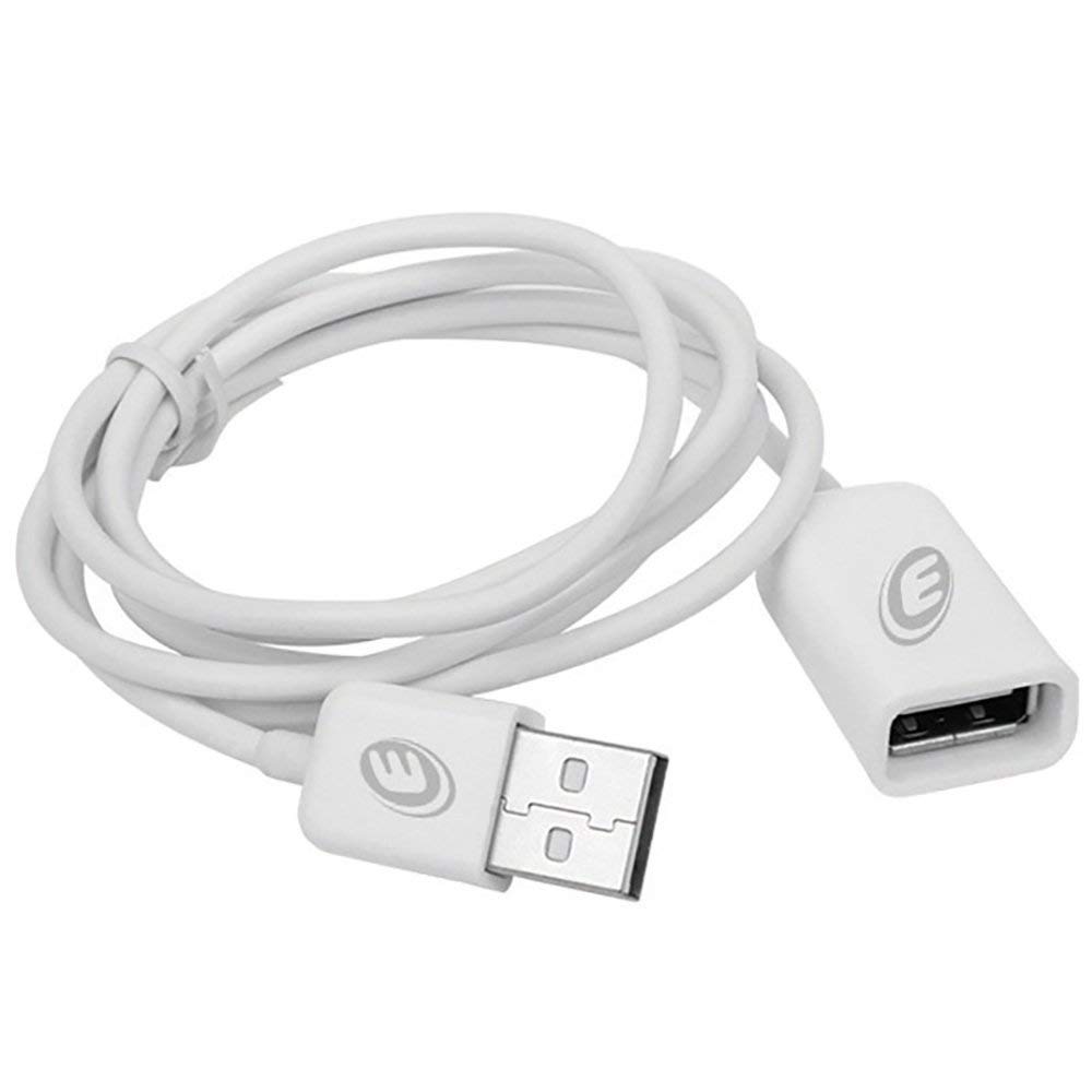 Electraline 600440 Extension Cable USB 2.0 Type A Male to USB Type A Female, 2 Metre, Apple Design, White