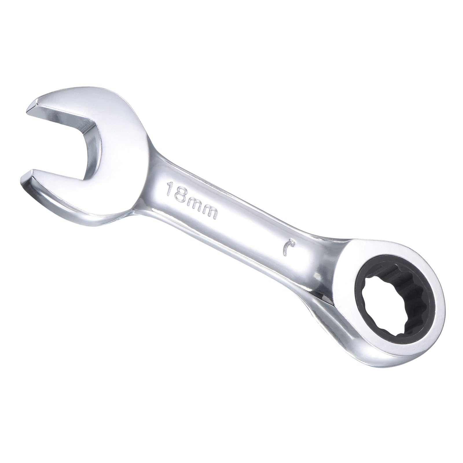 CoCud Ratcheting Wrench, 18mm Head Metric 72-Teeth, Cr-V Combination Wrench Spanner - (Applications: for Repairing Home Tasks)