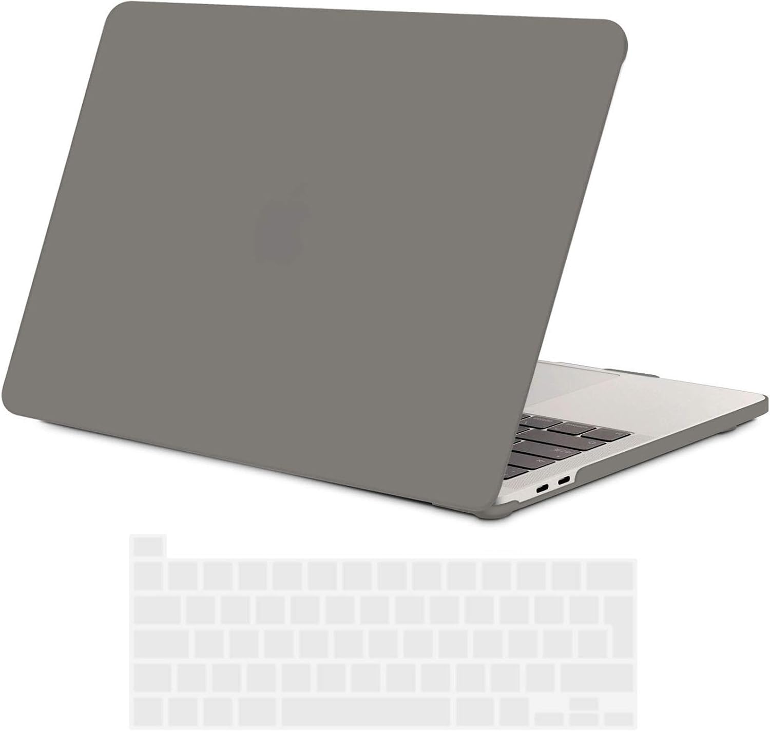 TECOOL MacBook Pro 16 inch Case 2020 2019 (Model: A2141), Slim Plastic Protective Matte Hard Case Cover with Transparent Keyboard Cover for MacBook Pro 16 with Touch Bar and Touch ID - Grey