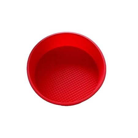 happygirr Kuchenform, Silikon Runde Schokolade Backen Kuchenform Form Ofen Brot Pizza Backform 20,2 6 cm (braun, blau, rot)