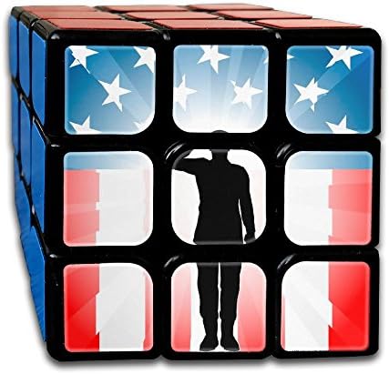 LjcuB Veterans-day 3x3x3 Speed Cube Toys Smooth Sticker Magic Cube Puzzles 55mm Anti-pop Best Brain Training Gift Idea For Kids Or Adults