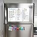 Magnetic Dry Erase Whiteboard Sheet for Kitchen Fridge - 17X11â€ - 5 Markers and Big Eraser with Magnets - Stain Resistant Surface - Refrigerator Grocery List - White Board Organizer and Planner