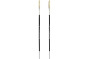 Creative Mark Pro Stroke Premium White Chungking Hog Bristle Artist Paint Brush - Long Filbert - Natural Bristle Brush - Suitable for Oils, Watercolors, Acrylics, Alkyds, Caseins (4-2 Pack)