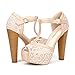 DREAM PAIRS LAURA Women's Peep Toe High Heel T-Strap Enjoyable Platform Pumps Sandals Shoes