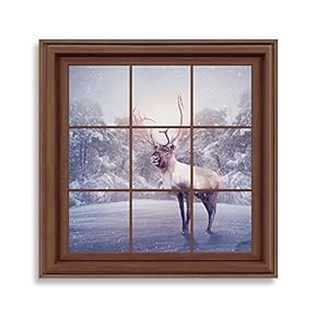 signwin Framed Canvas Wall Art Xmas Window Canvas...