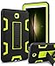 XIQI Tab A 8.0 Case, Three Layer Hybrid Rugged Heavy Duty Shockproof Anti-Slip Case Full Body Protection Cover for Tab A 8.0 inch,Black/Lemony Green