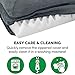 Furhaven Pet Dog Bed - Deluxe Orthopedic Two-Tone Plush Faux Fur and Suede L Shaped Chaise Lounge Sofa-Style Living Room Corner Couch Pet Bed with Removable Cover for Dogs and Cats, Stone Gray, Jumbo