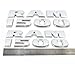 Yoaoo® 2x GENUNE Chrome Dodge RAM 1500 Emblem Badge 3D Emblem Decals Nameplates Flat Letter Glossy OEM