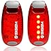 LED Safety Lights + Free Bonuses | Clip on Flashing Strobe Light High Visibility for Running Jogging Walking Cycling Best Reflective Gear for Kids Dogs Bicycle Helmet and Bike Tail Light (Red-Red)